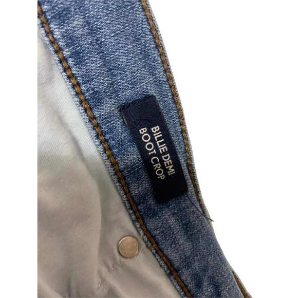 J.CREW Billie Demi-Boot Crop Jeans Raw Hem Size 34 #K8452 - Picture 4 of 6